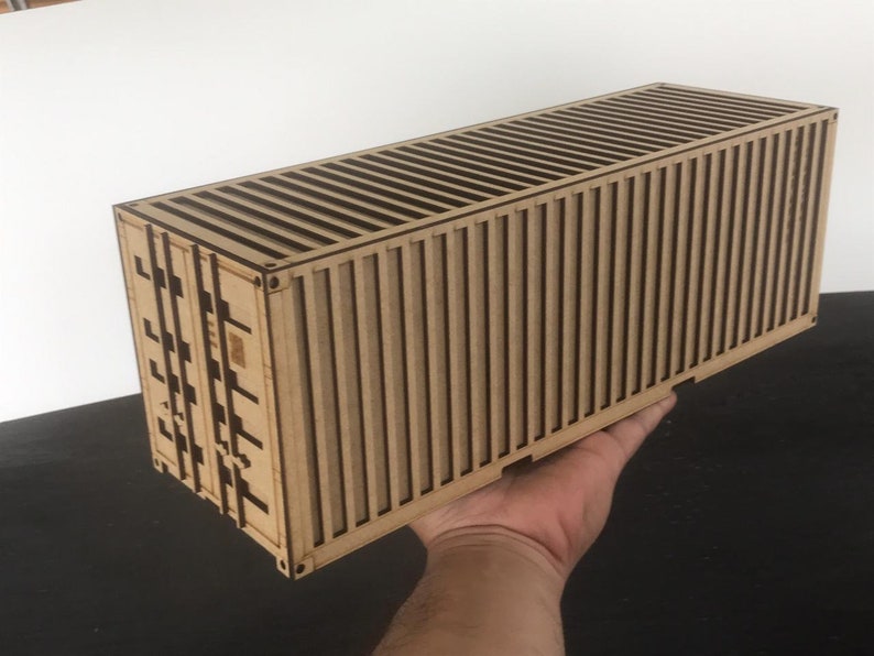 Container Laser Cutter Gift Wine Box (files for Laser Cutting Cargo Container) Customizable ...