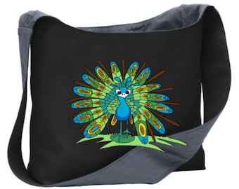 Peacock shoulder/crossbody bag