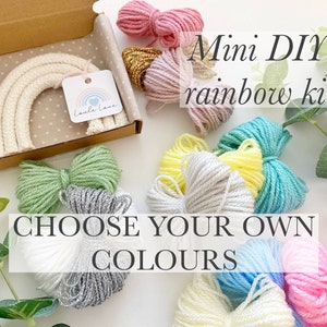 DIY Mini Macrame Rainbow Craft Kit: Choose Your Own Colours Craft Box