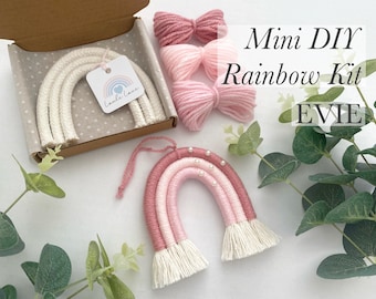 MINI Macramé rainbow kit, craft box, DIY  Craft kit - Loule Love