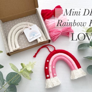 MINI Macramé rainbow kit, craft box, Craft kit, Letterbox gift