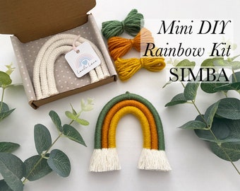 DIY Mini Macrame Rainbow Craft Kit: Safari Theme Craft - Loule Love