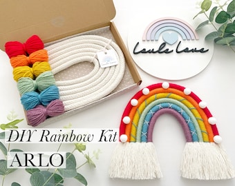 Macrame DIY rainbow kit, Craft kit, Craft box - Loule Love