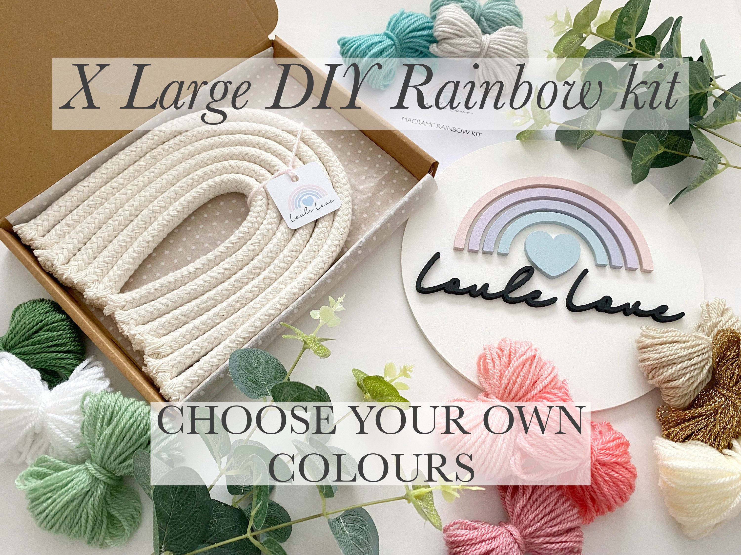 DIY Macrame Rainbow Kit