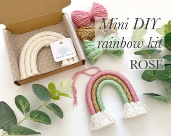 MINI Macramé rainbow kit - craft box, DIY Craft kit - Loule Love