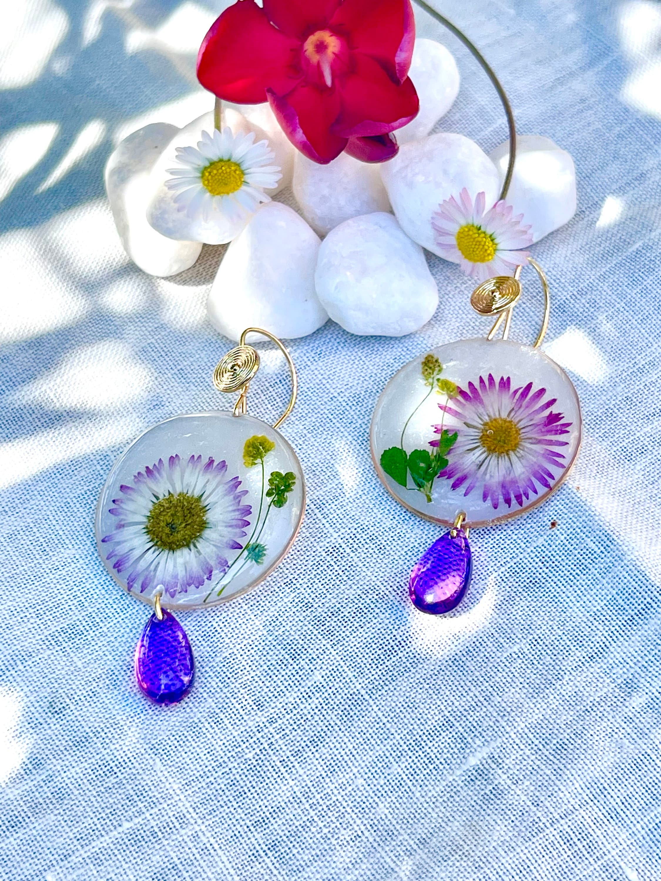 Orecchini Margherita Argento 925 E Oro - Gioiello Elegante Per Donne, 15mm, Regalo Ipoallergenico