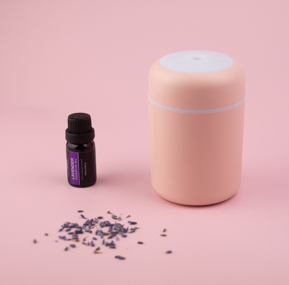 Mini Humidifier With 10 ml Lavender Essential Oil Etsy