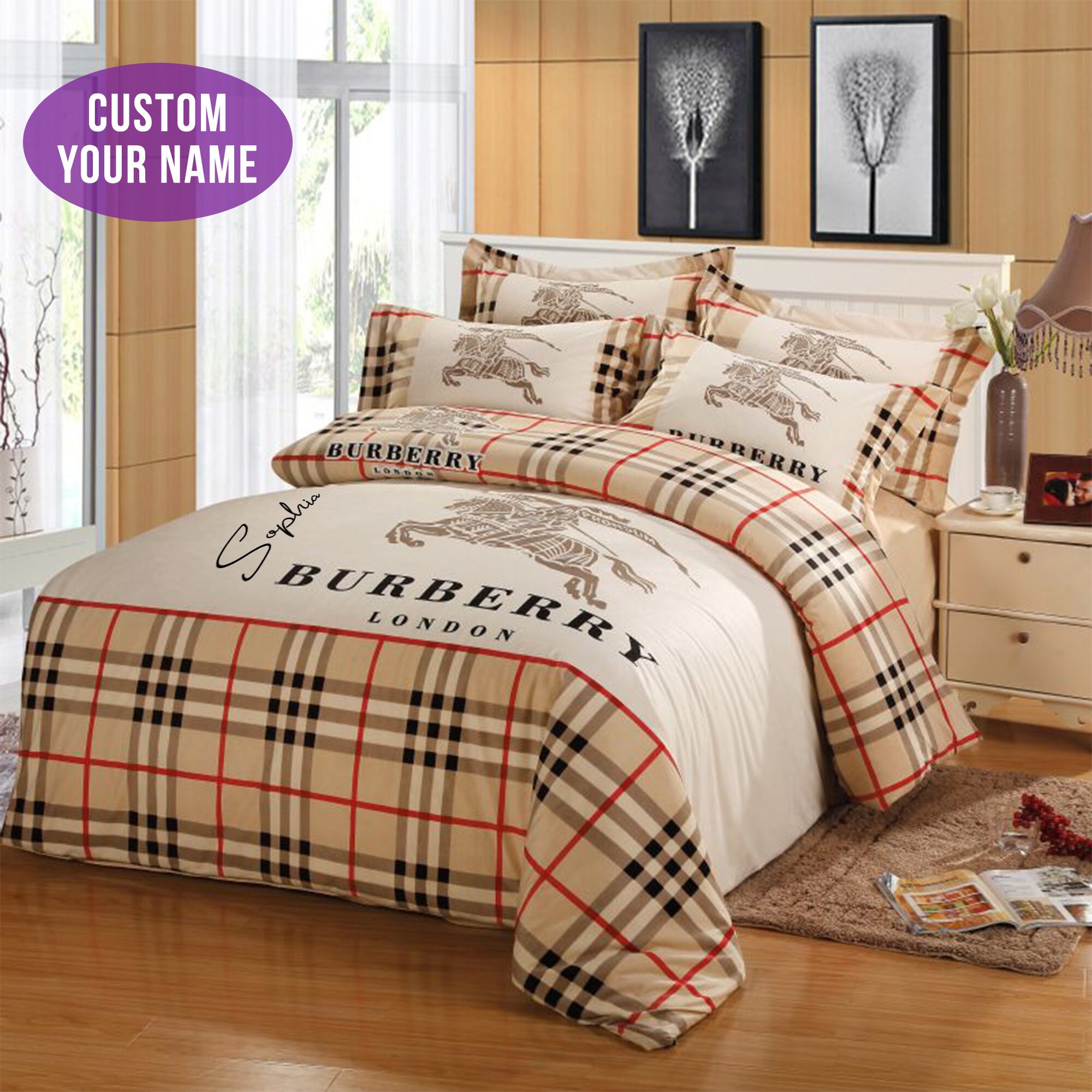 Luxury brand bedding set highend bedding set luxury bedding Etsy