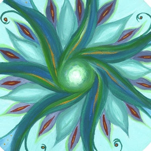 Energy picture mandala No. 1, original, acrylic on canvas, 30 x 30 cm