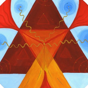 Energy picture mandala No. 3, original, acrylic on canvas, 30 x 30 cm