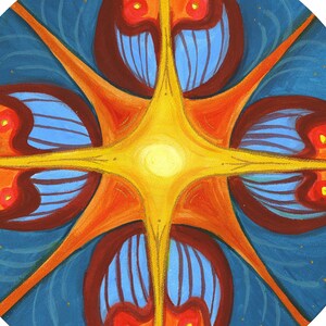 Energy picture mandala No. 2, original, acrylic on canvas, 30 x 30 cm