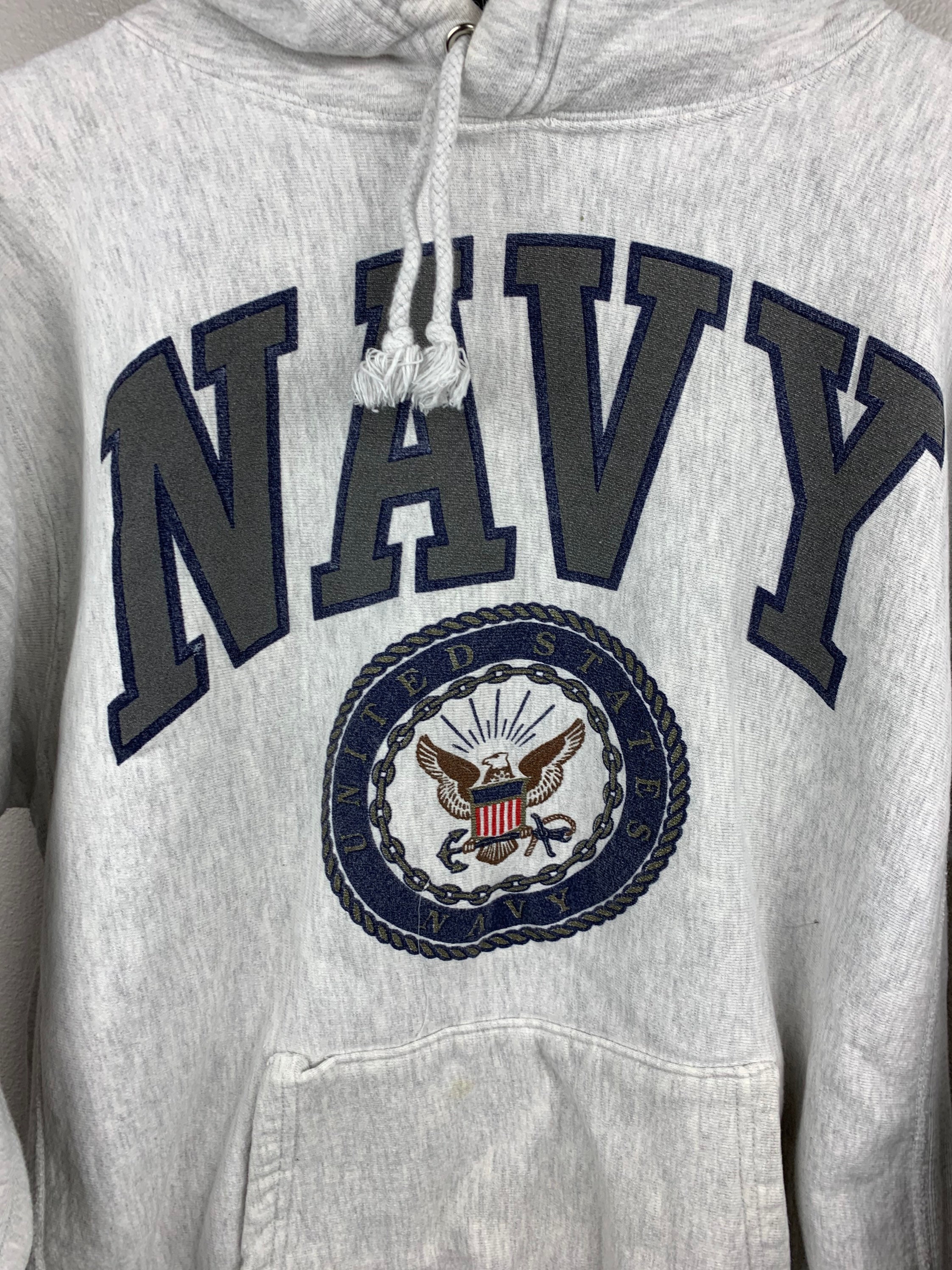 Vintage 90s US Navy Hoodie sweatshirt reverse weave military | Etsy