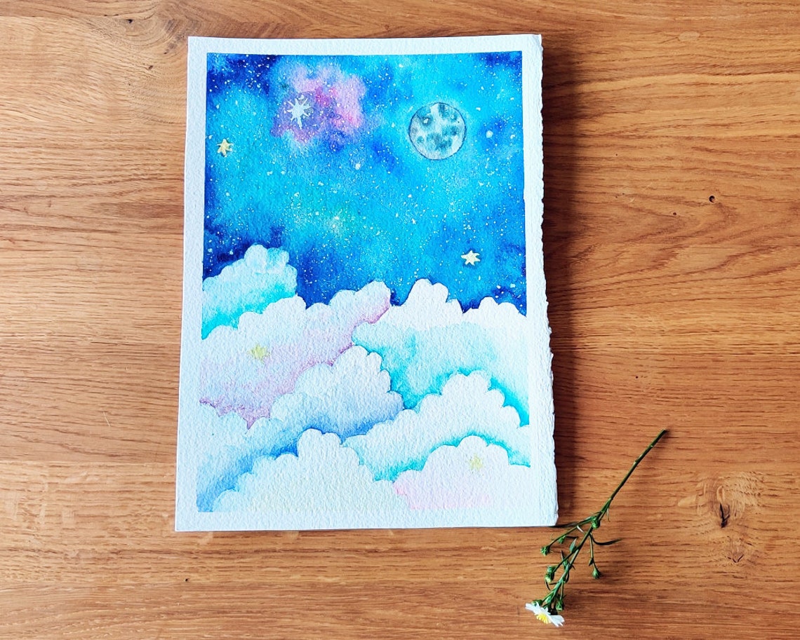 Original Watercolor Painting dreams Art Picture Etsy