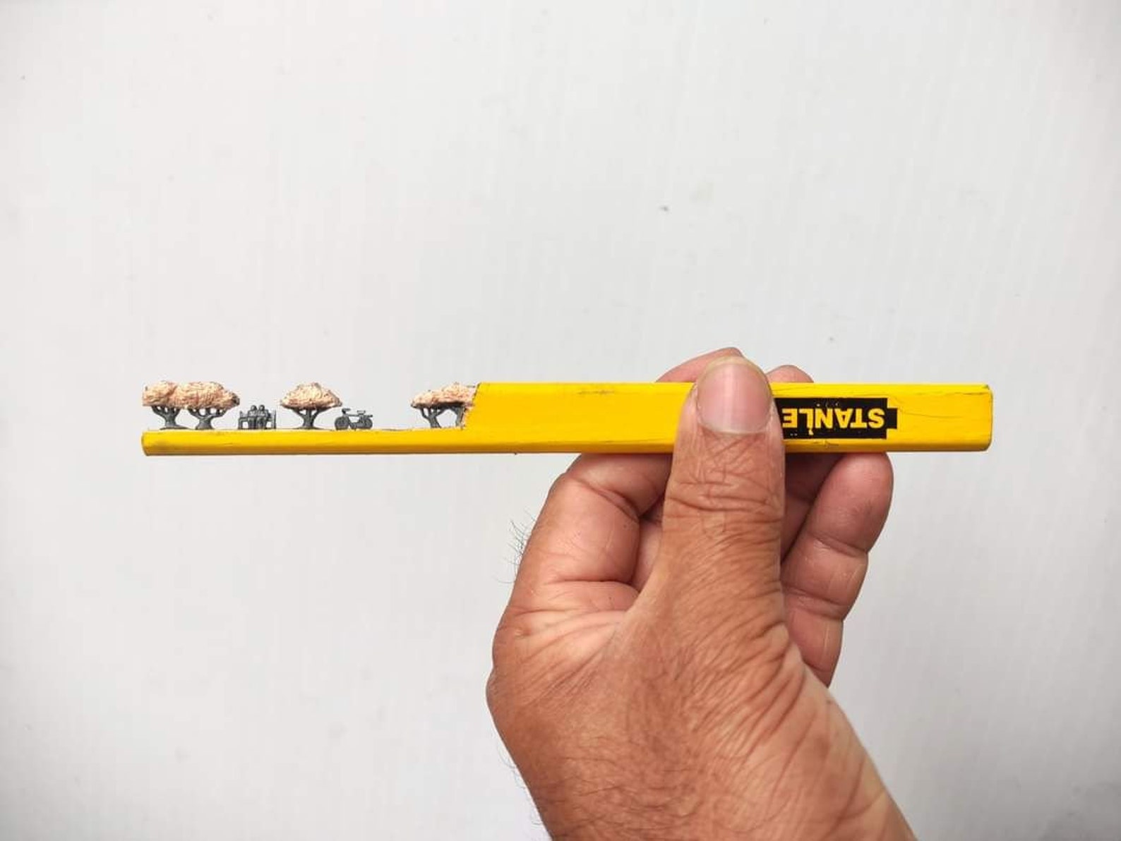 Pencil Tip Artcarving Art for Tabletopexpressionist Etsy