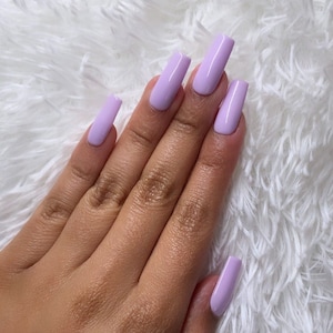 LILAC • Light Purple Press On Nails • Spring Press-On Nails • Handmade Nails • Square Nails