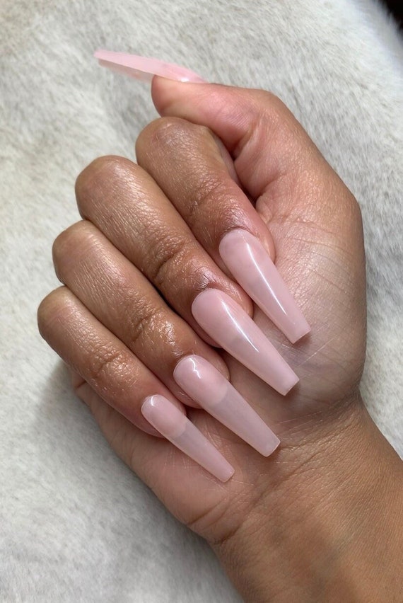 blush pink nails