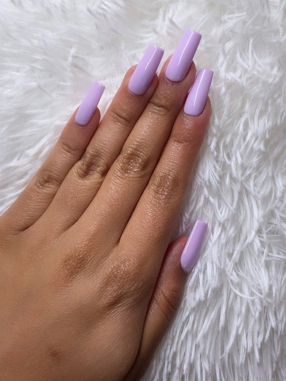 LILAC Light Purple Press on Nails Spring Press on Nails Handmade