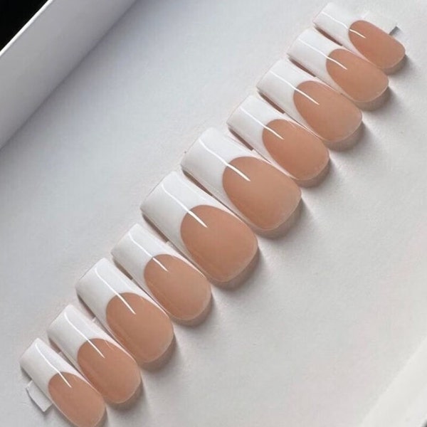 French Tip Nails - Etsy