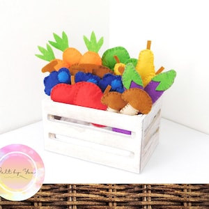 DIY Felt Fruits and Vegetables Kit – Educational Felt Food Toy for Toddlers
