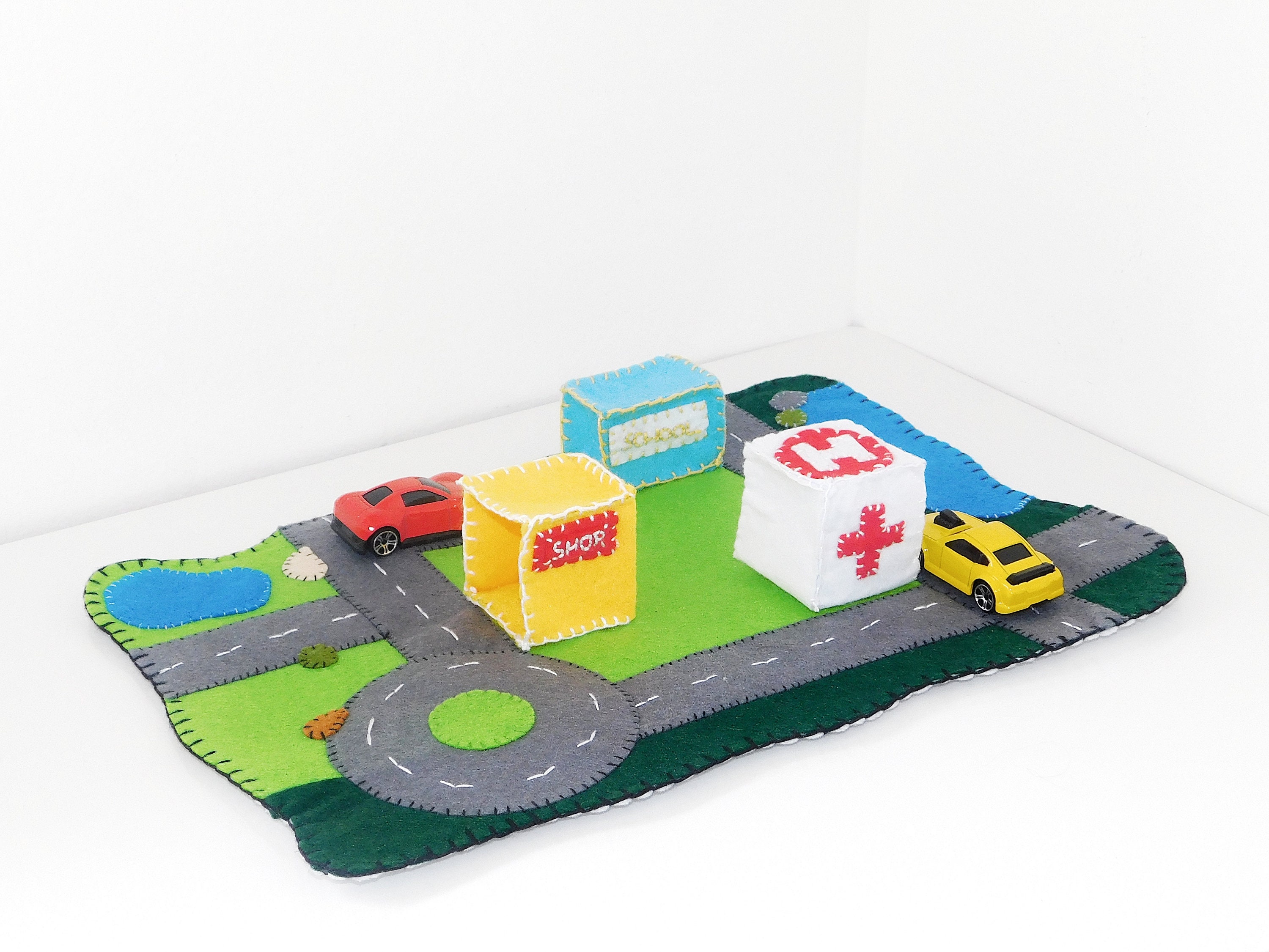 Car Play Mat, Small City, Travel Play Mat Etsy UK