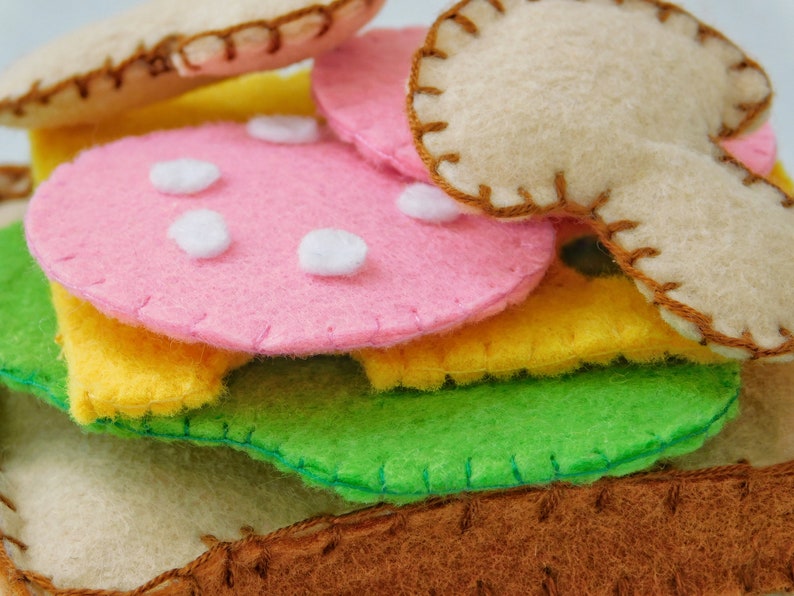 Felt Sandwich, Felt Food, Play Kitchen, Pretend Play Etsy