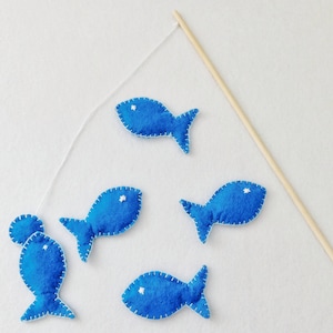 DIY magnetic felt fishing game, felt DIY kit