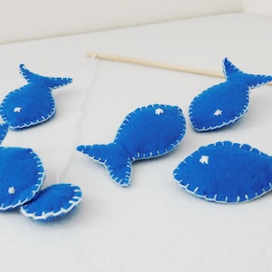 Magnetic felt fishing game, toddler educational toy, felt activity toy