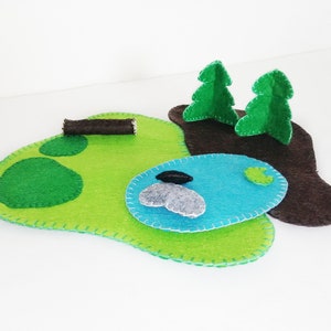 Open-ended play mat set, travel mat, double sided