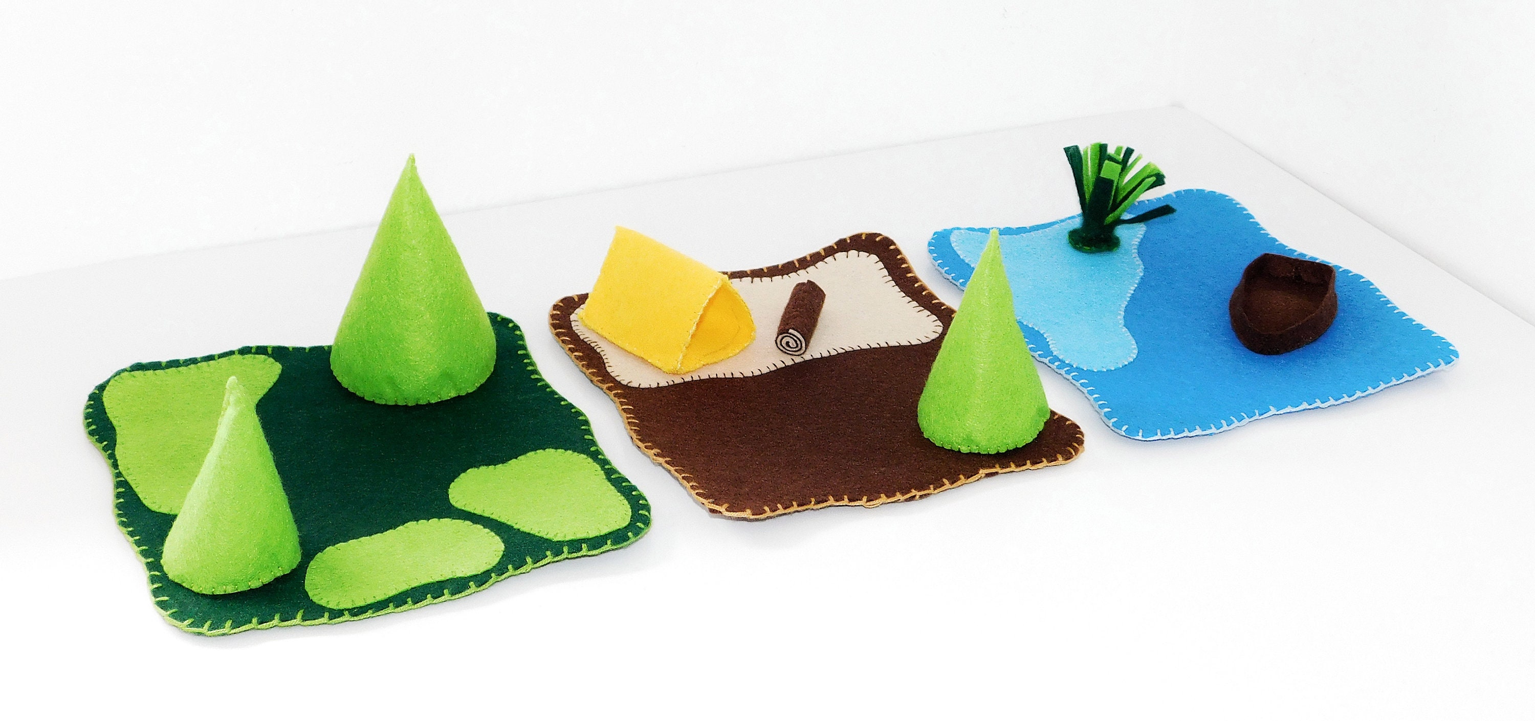 Felt Play Mat Set Open-ended Toys Travel Mat Small World - Etsy