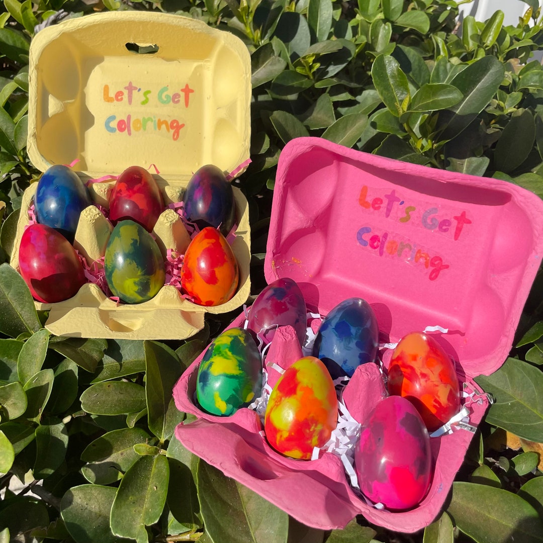 Large Crayon Easter Eggs in Egg Cartonkids Easter Etsy
