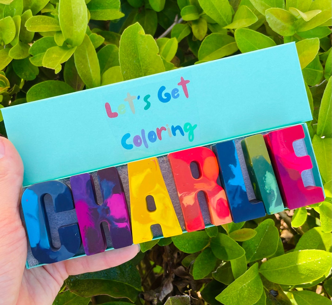 GIFT FOR KIDS Crayon Name Set Personalized Alphabet Name Etsy