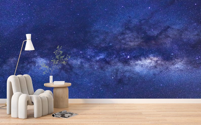 Starry Sky Mural Night Sky Wallpaper Space Peel and Stick Celestial ...