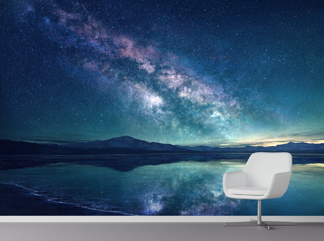 Milky Way Galaxy Wallpaper Mural: Peel and Stick Space Wall Art ...