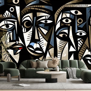 African Vinyl Wallpaper Peel And Stick African Ethnic Tribal Art Design Wall Mural Print African Totems Wallpaper Bedroom Living Room Mural
