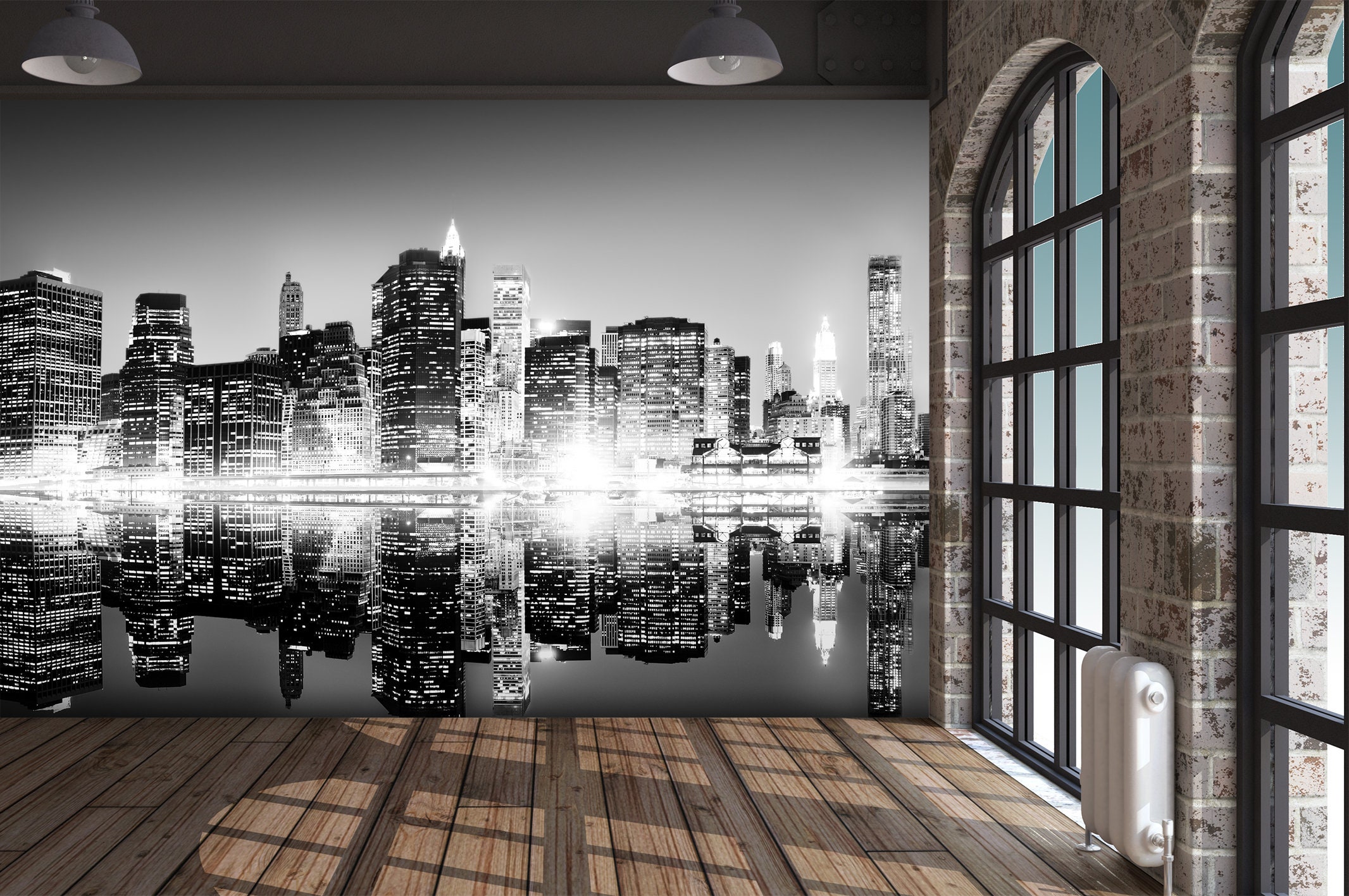 New York City Skyline Wallpaper: Peel and Stick Skyscraper Wall Mural ...