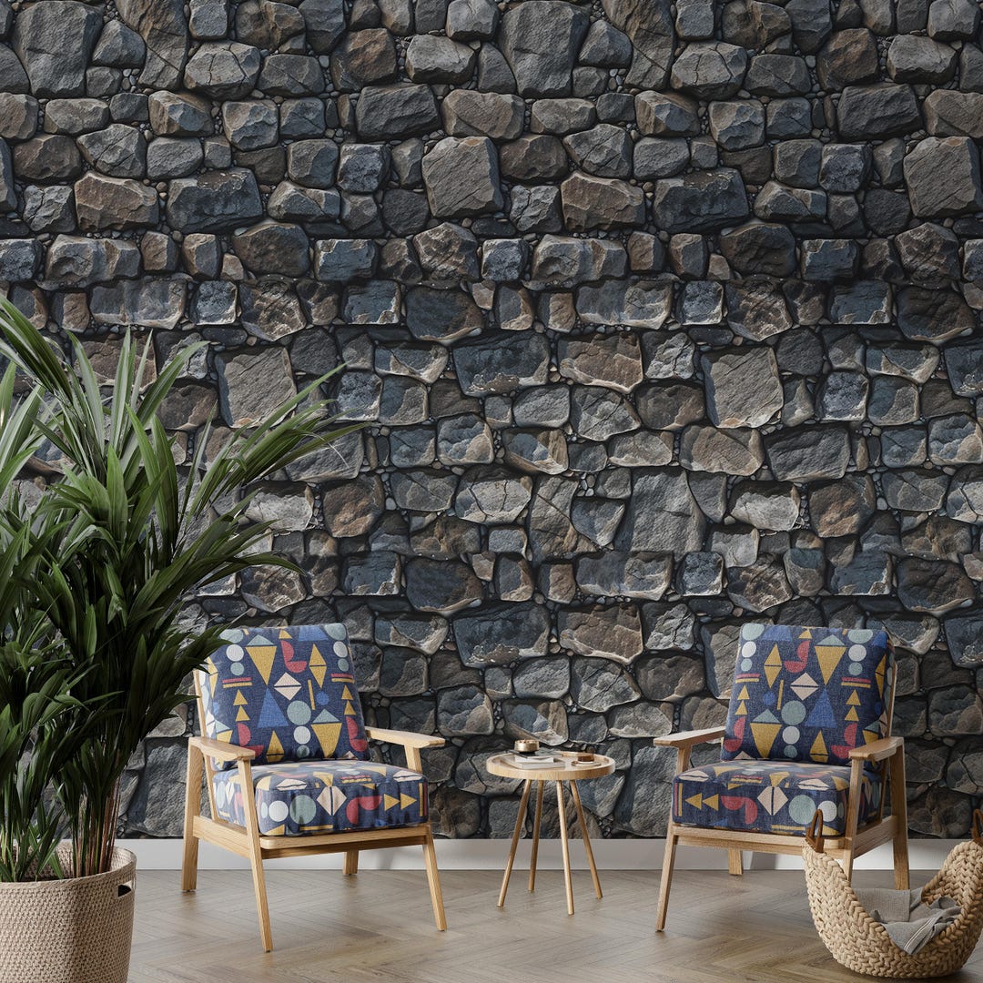 Brick Wallpaper Vintage Stone Wall Mural Wallpaper Peel and Stick ...