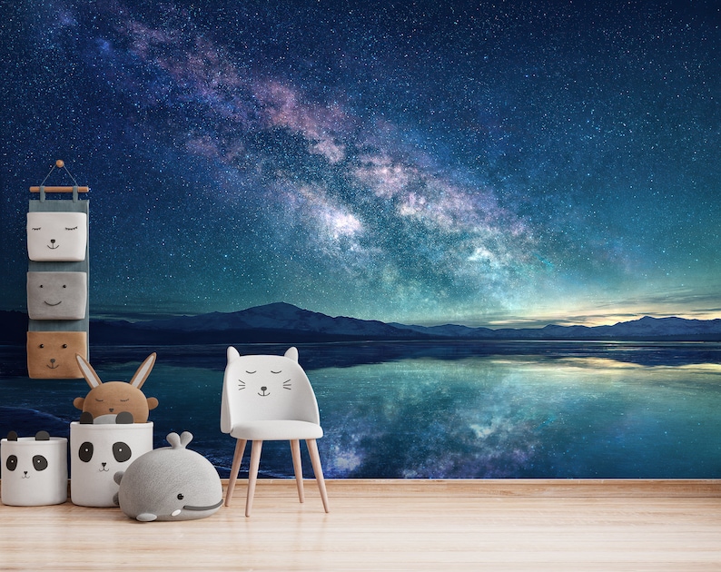 Milky Way Galaxy Wallpaper Mural: Peel and Stick Space Wall Art ...