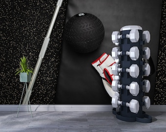 Gym Sport Wall Mural Peel and Stick Fitness Wallpaper Boxing Art Mural Self-Adhesive Wall Decor for Bedroom Living Room Non-Woven Wallpaper