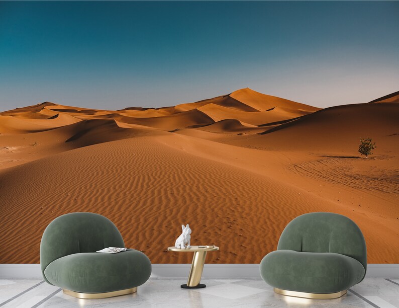 Sahara Desert Wallpaper Mural Peel and Stick Desert Landscape Wallpaper