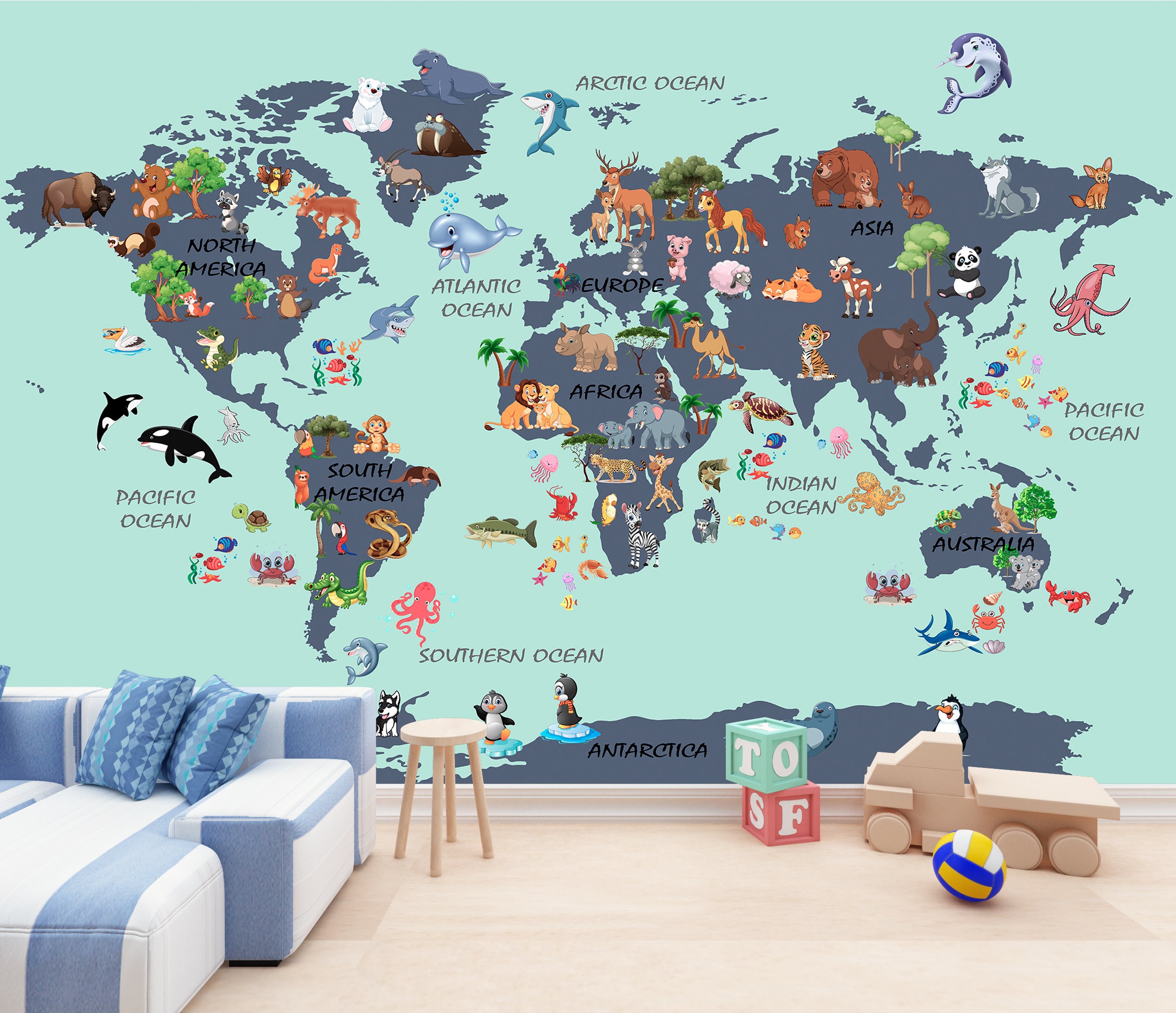 nursery-world-map-baby-room-wallpaper-kids-print-peel-and-stick-nursery