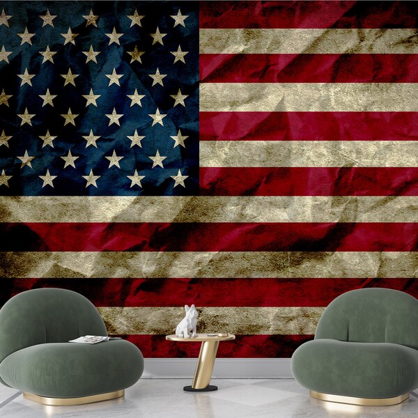 Usa Flag Wallpaper Etsy