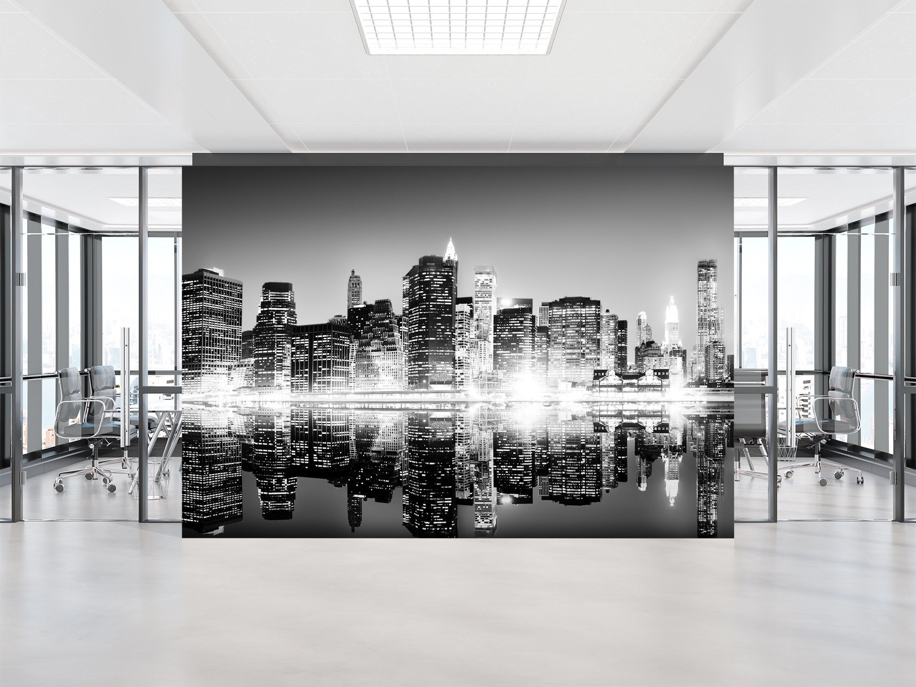 New York City Skyline Wallpaper: Peel and Stick Skyscraper Wall Mural ...