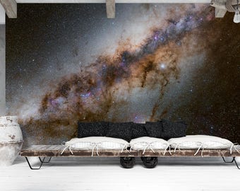 Milky Way Galaxy Wall Mural Peel and Stick Space Wallpaper Cosmic Starry Sky Mural for Bedroom Living Room or Kids Room Wallpaper