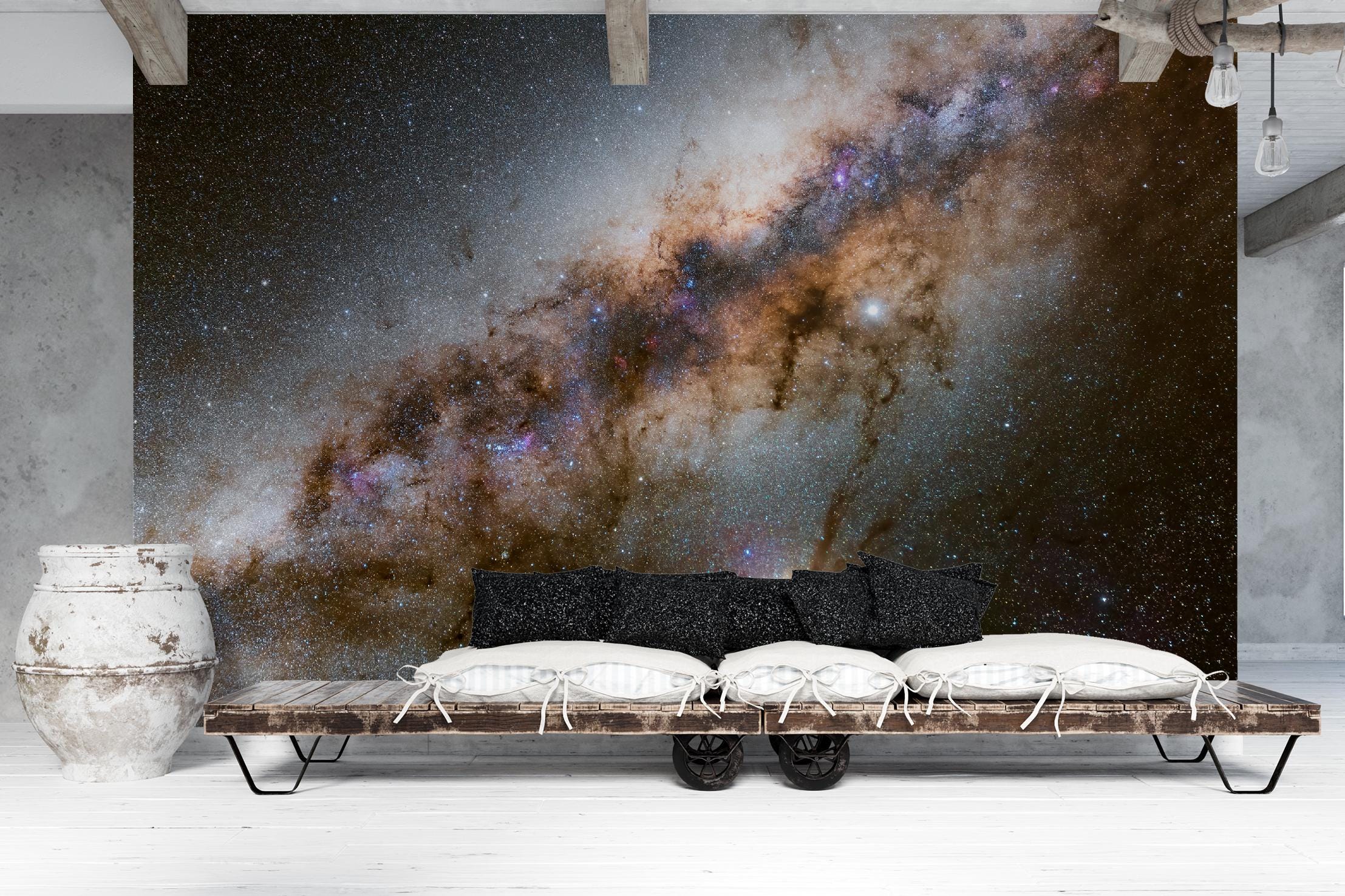 Milky Way Galaxy Wall Mural Peel and Stick Space Wallpaper Cosmic ...