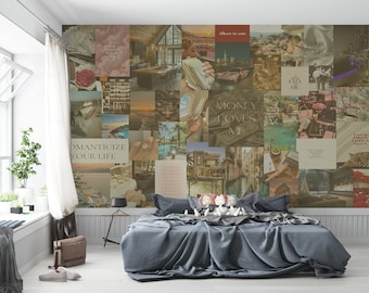 Luxury Money Wall Mural, Romanticize Your Life Wallpaper, Success Motivational Wall Decor, Traditional Mural, Peel and Stick