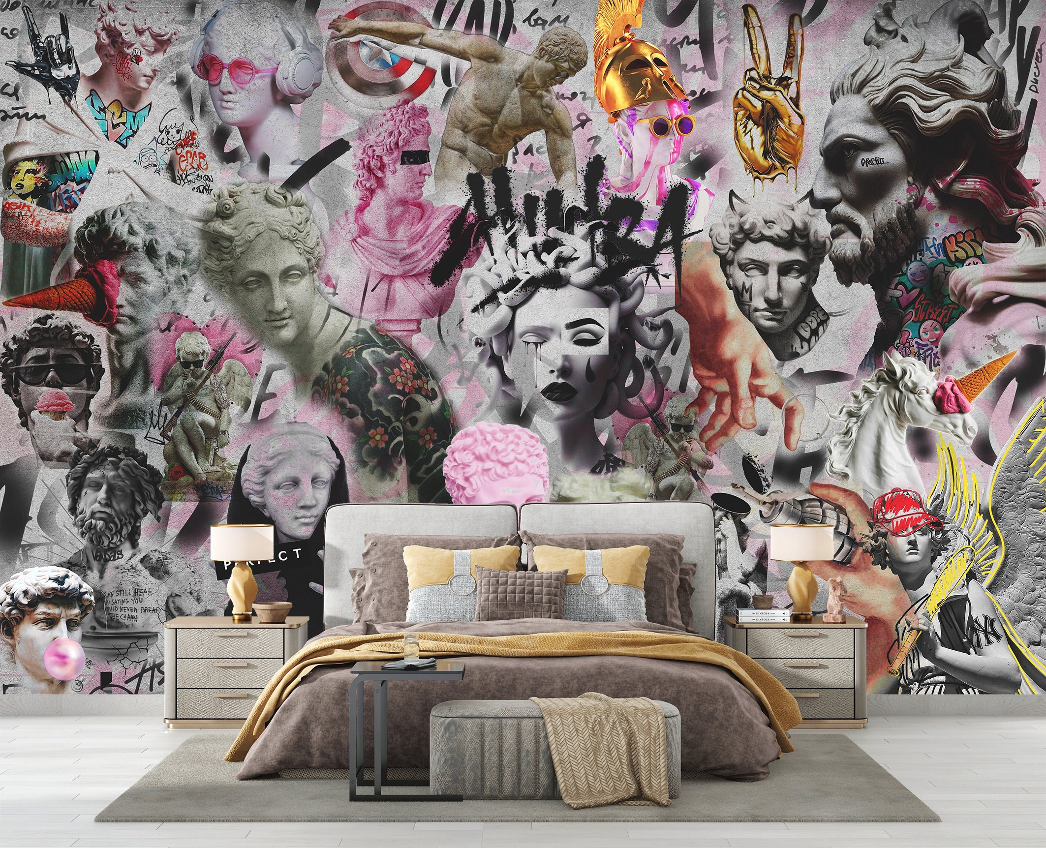 Tableau déco Droopy Luxe Graffiti Street Art - Tableau Deco