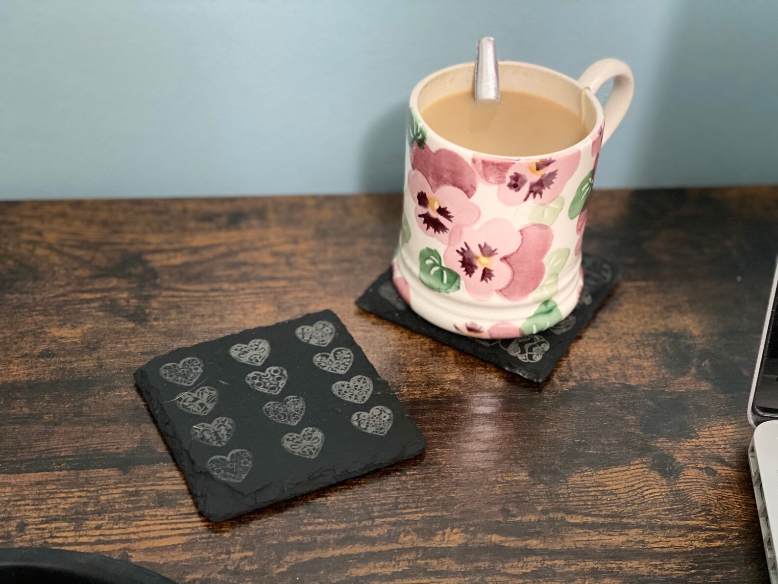 Laser Engraved Slate Coaster Etsy