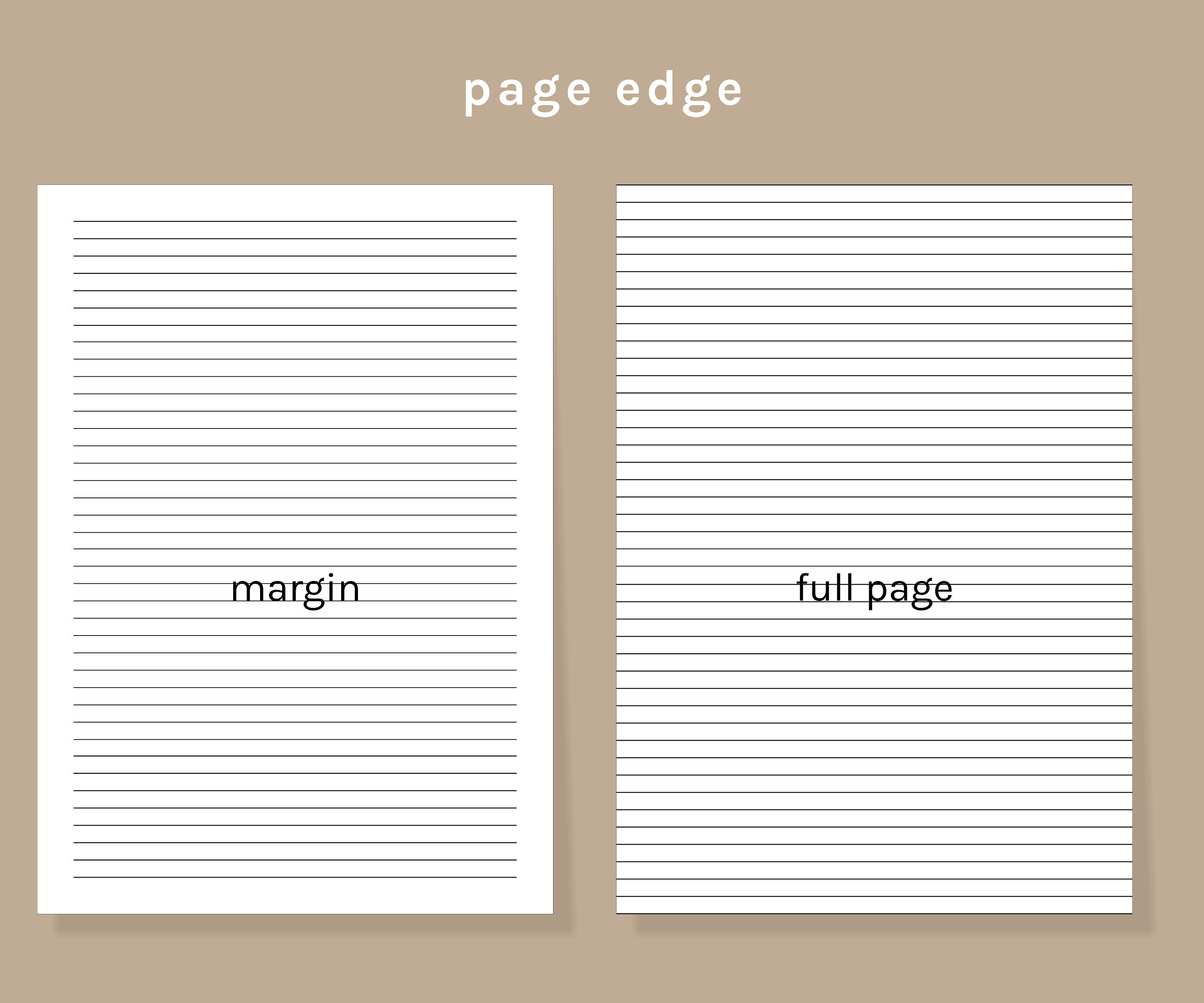 Printable Lined Paper, Lined Sheet, Digital Paper, Journal Template ...