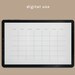 Printable Undated Calendar, Minimalist Calendar Template, Monday/sunday Start, A4, Letter, PDF ...