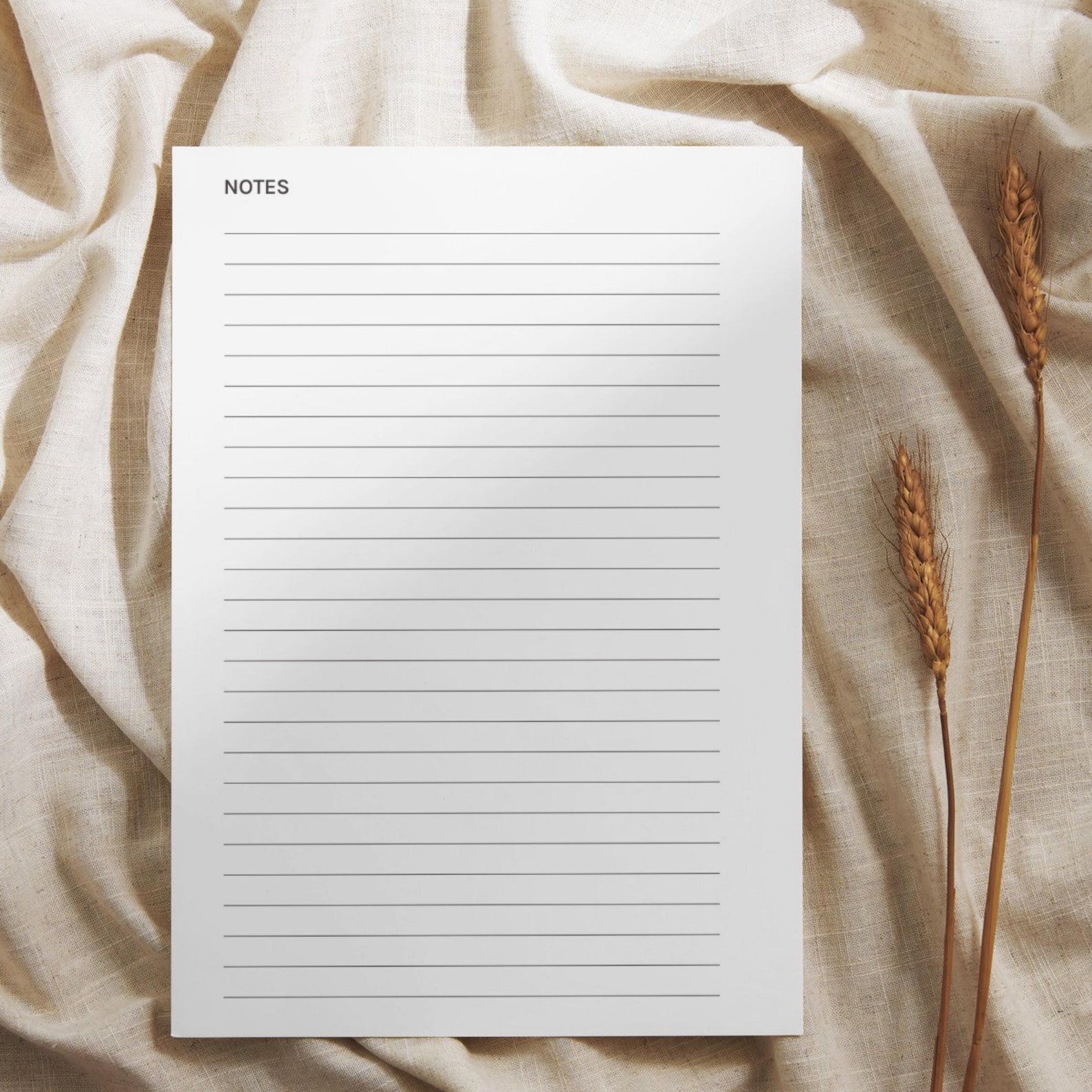 Printable A5 Lined Notes Planner Inserts | Study Note Template ...